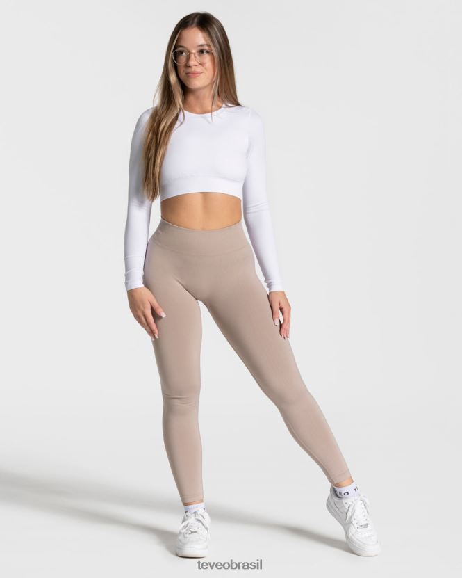 roupas mulheres TEVEO FJ4TZV166 manga comprida cortada todos os dias branco