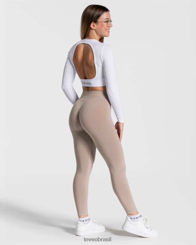 roupas mulheres TEVEO FJ4TZV166 manga comprida cortada todos os dias branco