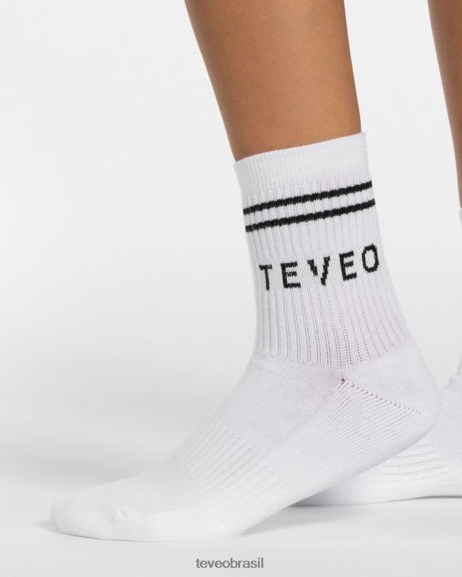 roupas mulheres TEVEO FJ4TZV275 meias de tripulação (2 unidades) branco