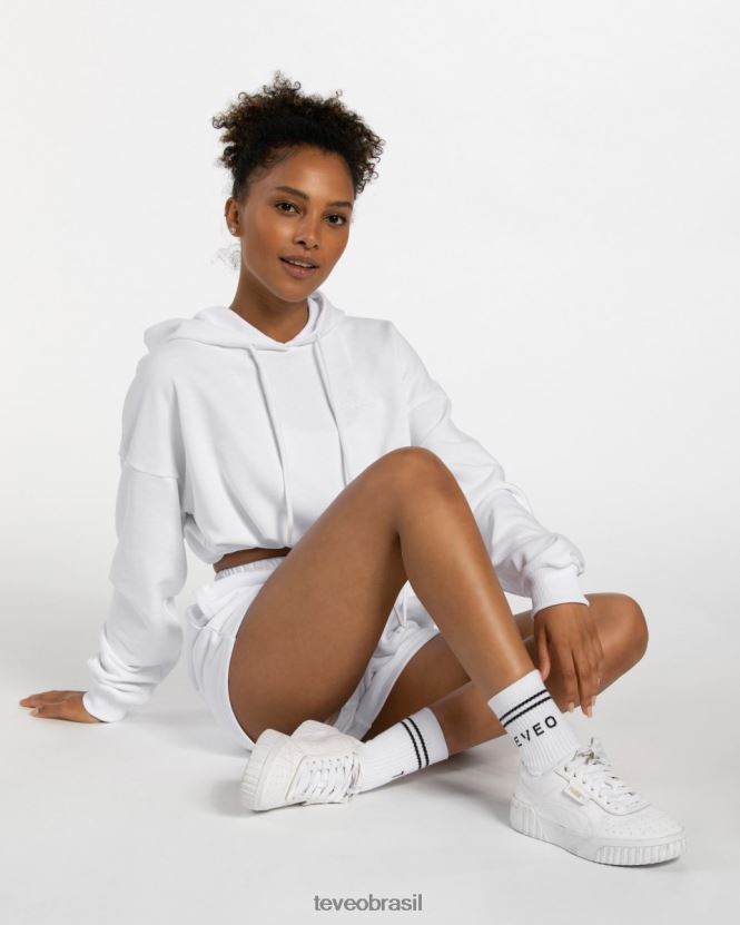 roupas mulheres TEVEO FJ4TZV275 meias de tripulação (2 unidades) branco