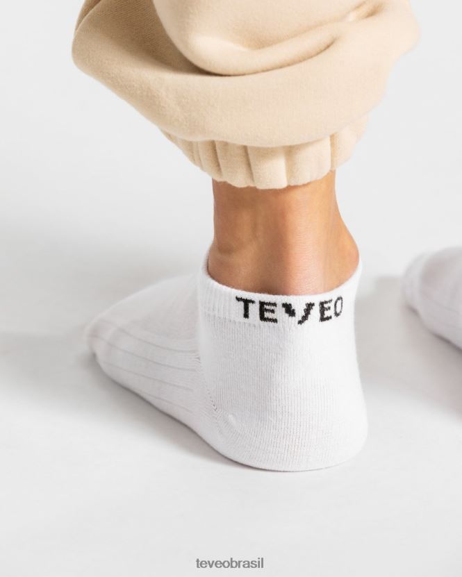 roupas mulheres TEVEO FJ4TZV277 meias tênis (2 peças) branco