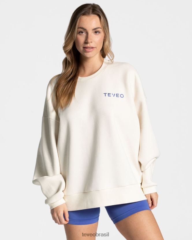 roupas mulheres TEVEO FJ4TZV15 suéter oversized exclusivo off white
