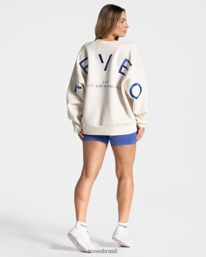roupas mulheres TEVEO FJ4TZV15 suéter oversized exclusivo off white