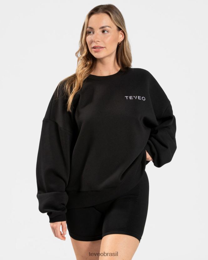 roupas mulheres TEVEO FJ4TZV16 suéter oversized exclusivo preto
