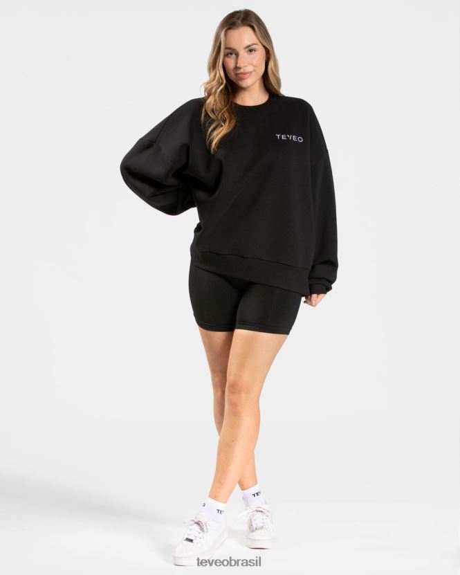 roupas mulheres TEVEO FJ4TZV16 suéter oversized exclusivo preto