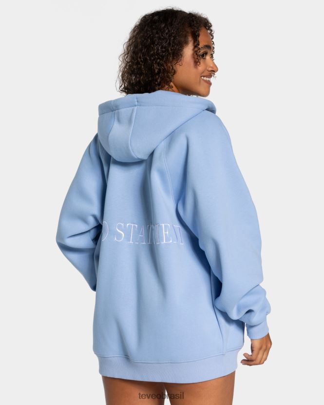 roupas mulheres TEVEO FJ4TZV20 declaração jaqueta oversized azul