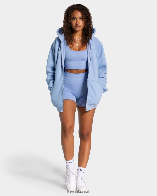 roupas mulheres TEVEO FJ4TZV20 declaração jaqueta oversized azul