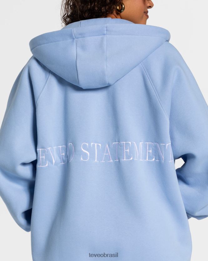 roupas mulheres TEVEO FJ4TZV20 declaração jaqueta oversized azul