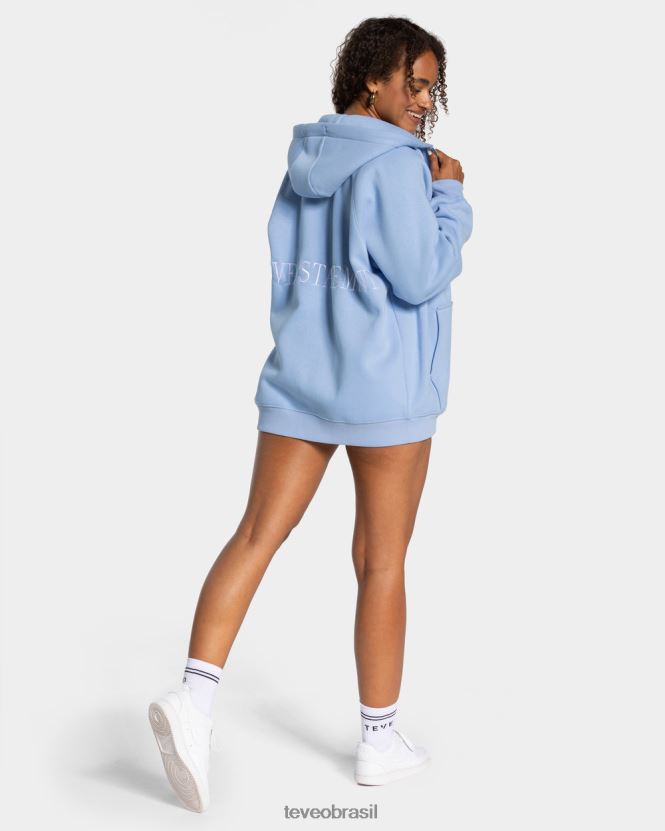 roupas mulheres TEVEO FJ4TZV20 declaração jaqueta oversized azul