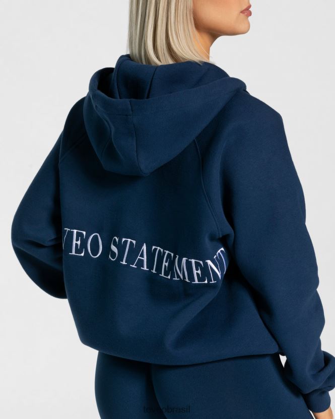 roupas mulheres TEVEO FJ4TZV21 declaração jaqueta oversized azul escuro