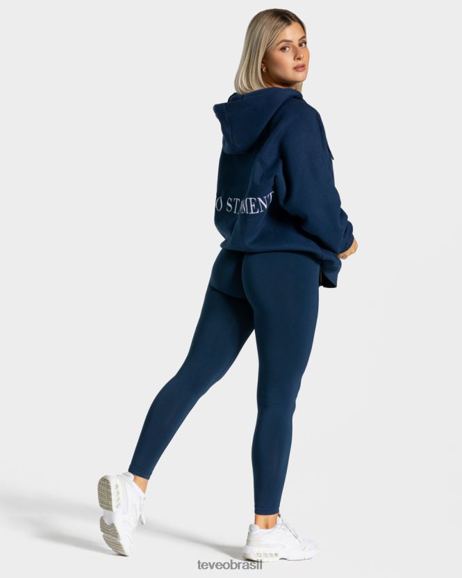 roupas mulheres TEVEO FJ4TZV21 declaração jaqueta oversized azul escuro