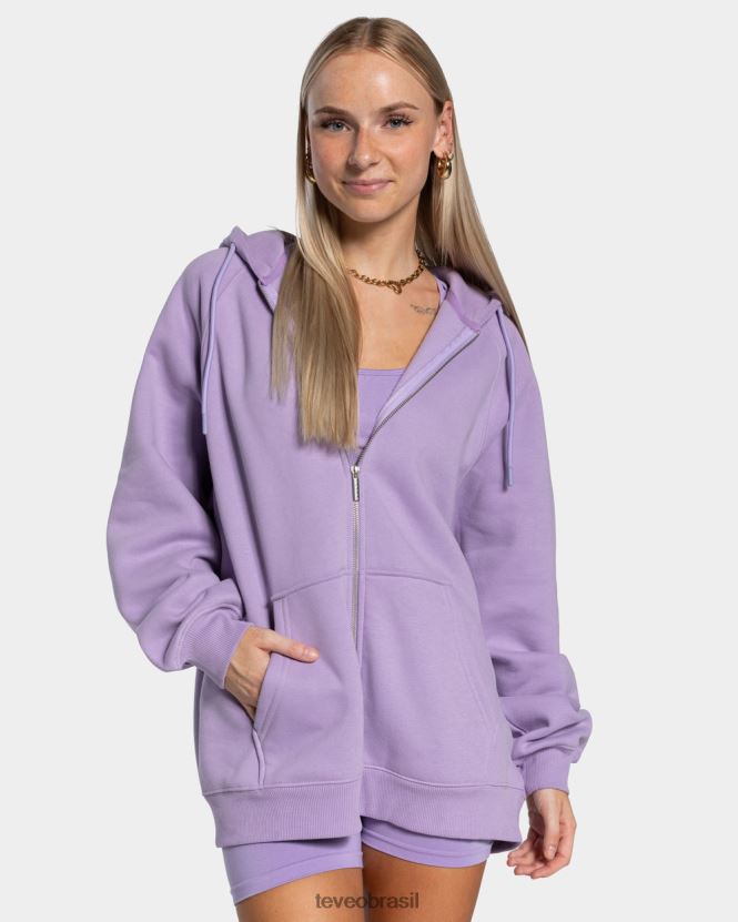 roupas mulheres TEVEO FJ4TZV22 declaração jaqueta oversized lilás