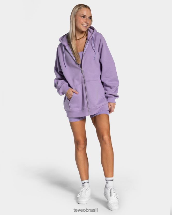 roupas mulheres TEVEO FJ4TZV22 declaração jaqueta oversized lilás