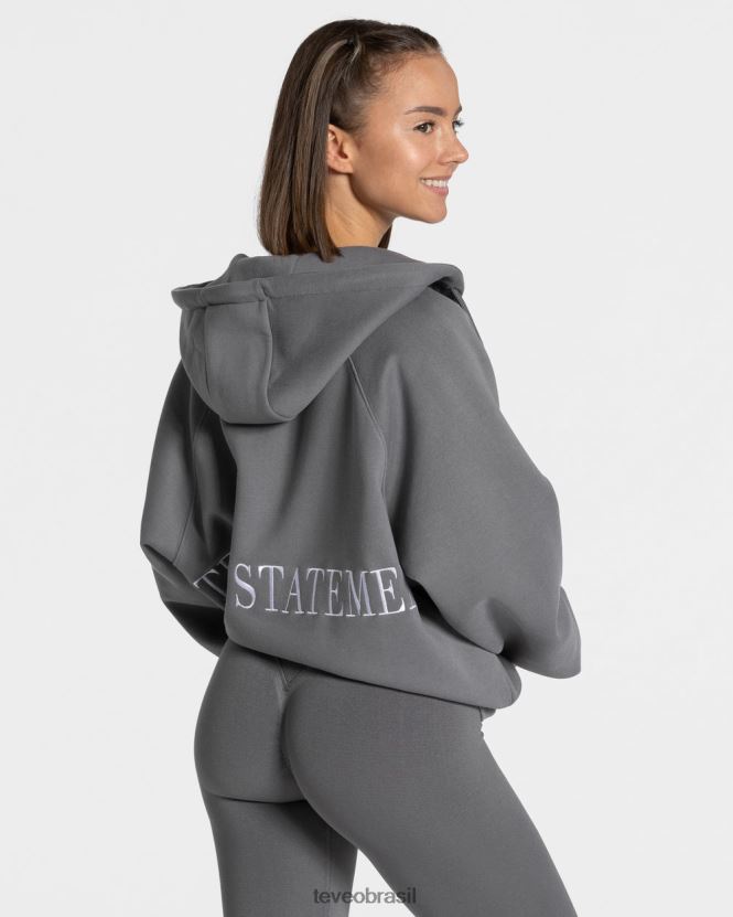 roupas mulheres TEVEO FJ4TZV23 declaração jaqueta oversized grafite