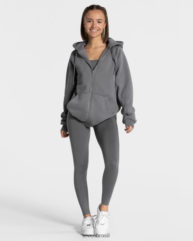 roupas mulheres TEVEO FJ4TZV23 declaração jaqueta oversized grafite