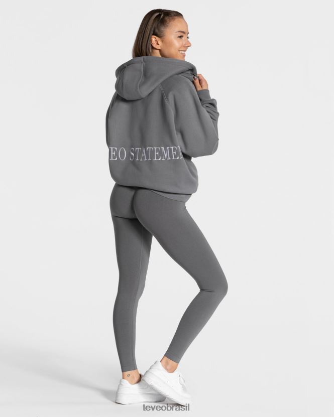 roupas mulheres TEVEO FJ4TZV23 declaração jaqueta oversized grafite