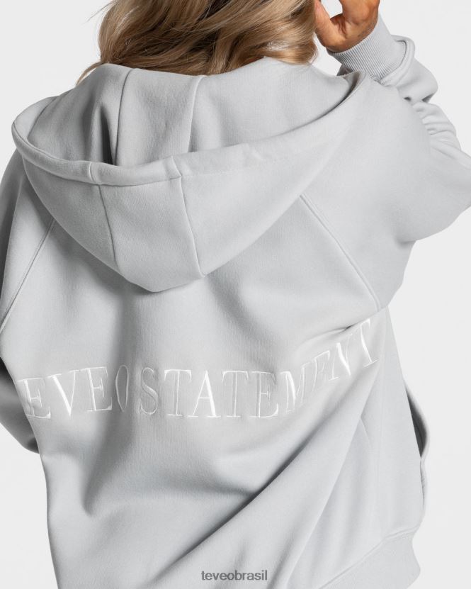 roupas mulheres TEVEO FJ4TZV24 declaração jaqueta oversized cinza claro