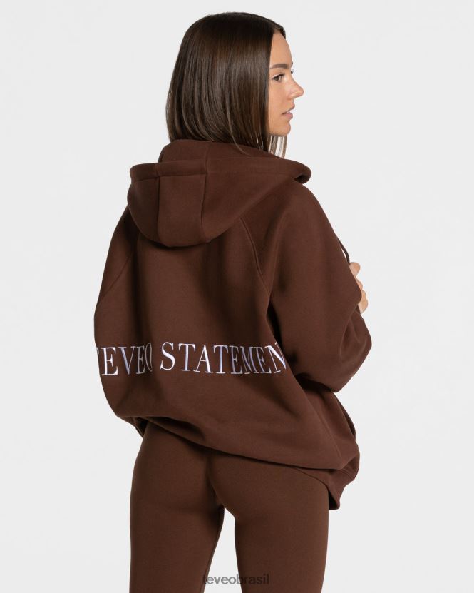 roupas mulheres TEVEO FJ4TZV25 declaração jaqueta oversized café