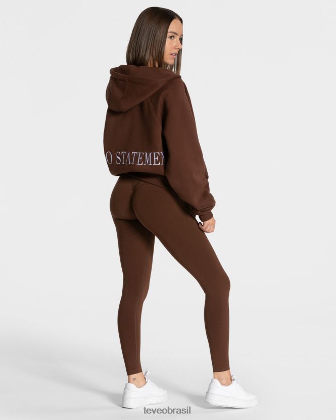 roupas mulheres TEVEO FJ4TZV25 declaração jaqueta oversized café