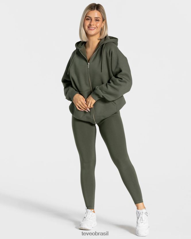 roupas mulheres TEVEO FJ4TZV26 declaração jaqueta oversized cáqui