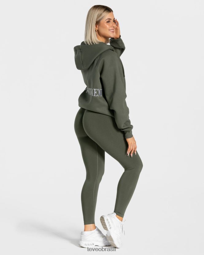 roupas mulheres TEVEO FJ4TZV26 declaração jaqueta oversized cáqui