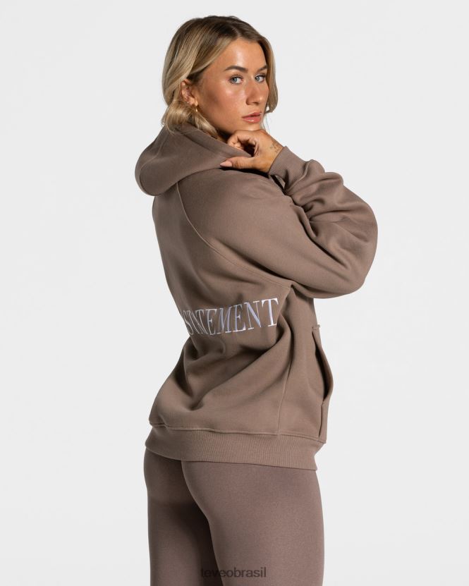 roupas mulheres TEVEO FJ4TZV27 declaração jaqueta oversized café