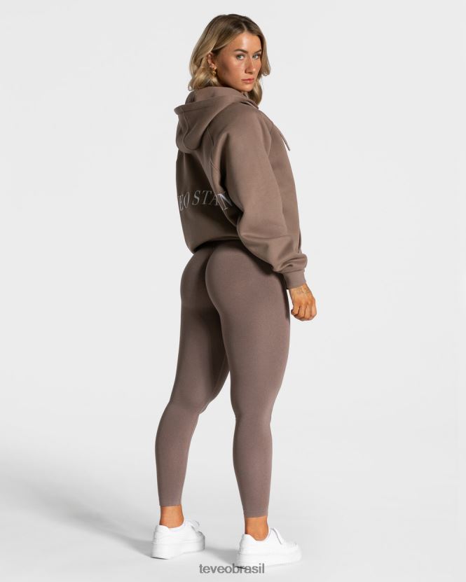 roupas mulheres TEVEO FJ4TZV27 declaração jaqueta oversized café