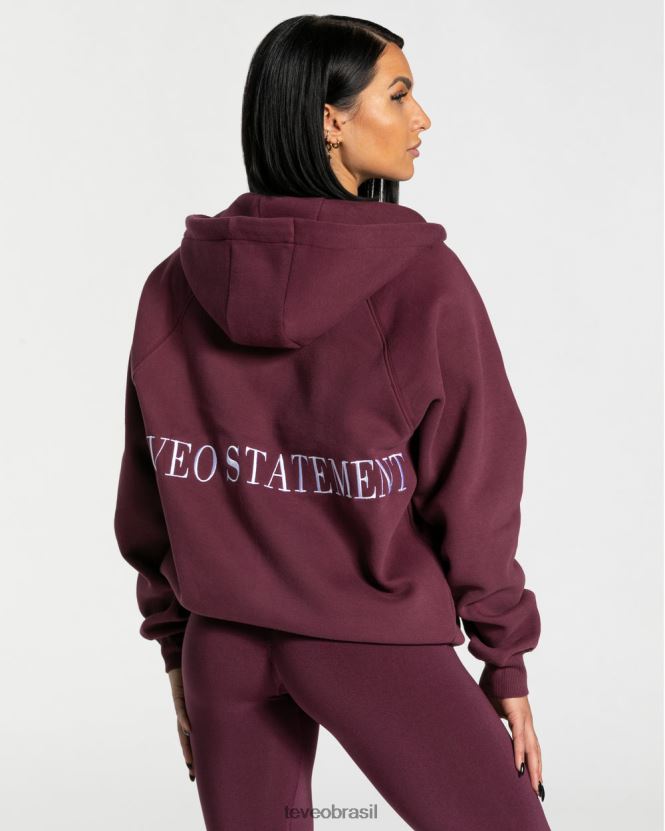 roupas mulheres TEVEO FJ4TZV28 declaração jaqueta oversized ameixa