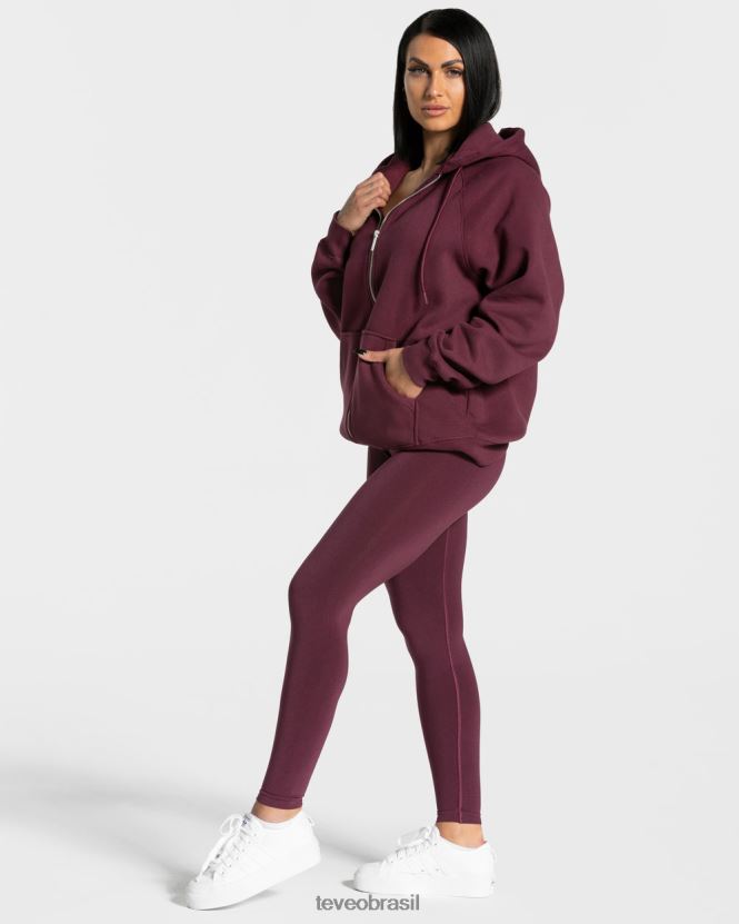 roupas mulheres TEVEO FJ4TZV28 declaração jaqueta oversized ameixa