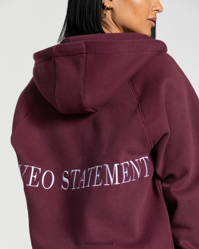 roupas mulheres TEVEO FJ4TZV28 declaração jaqueta oversized ameixa