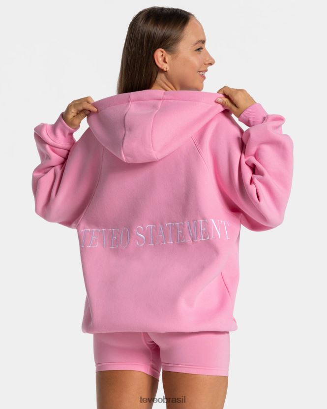 roupas mulheres TEVEO FJ4TZV29 declaração jaqueta oversized rosa