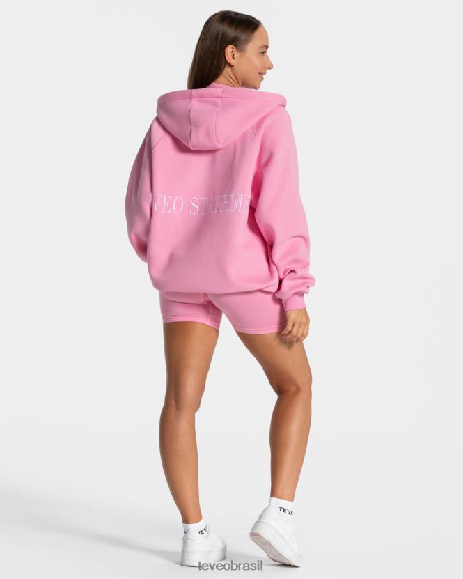 roupas mulheres TEVEO FJ4TZV29 declaração jaqueta oversized rosa