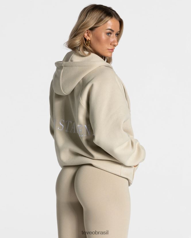 roupas mulheres TEVEO FJ4TZV30 declaração jaqueta oversized areia