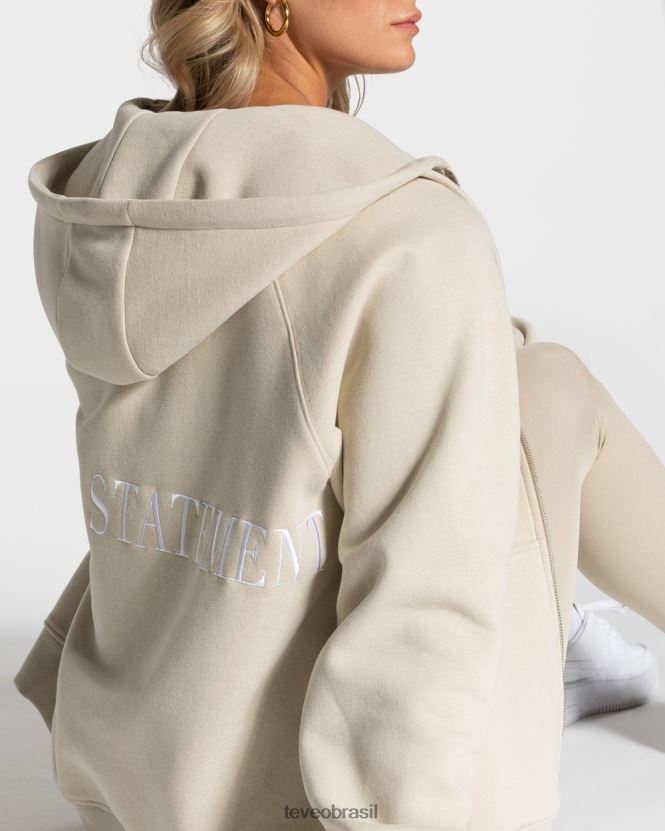roupas mulheres TEVEO FJ4TZV30 declaração jaqueta oversized areia