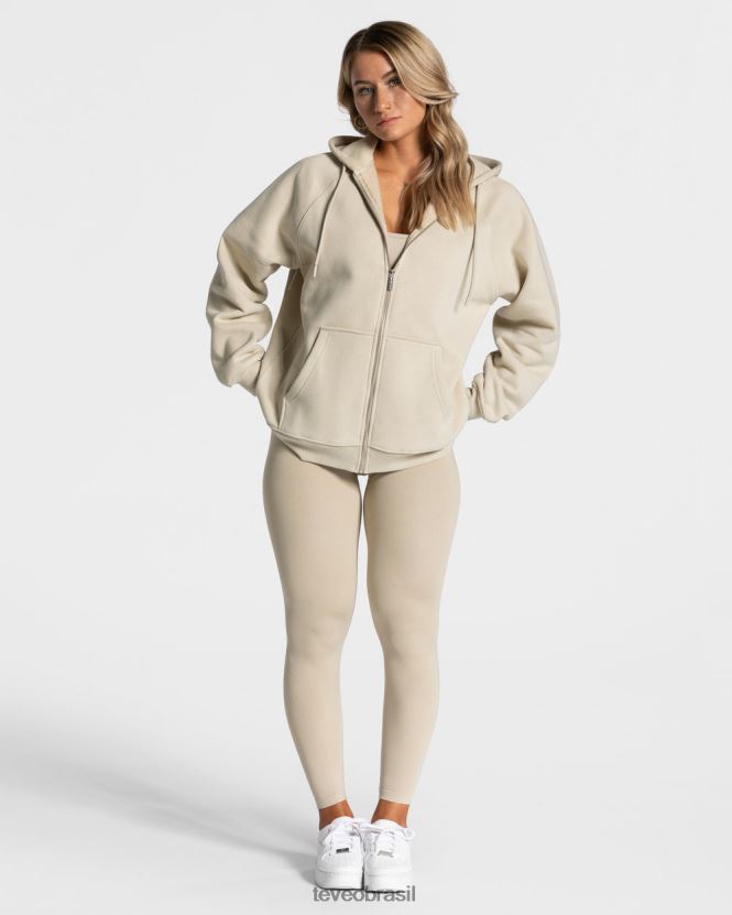 roupas mulheres TEVEO FJ4TZV30 declaração jaqueta oversized areia