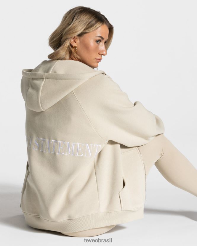 roupas mulheres TEVEO FJ4TZV30 declaração jaqueta oversized areia