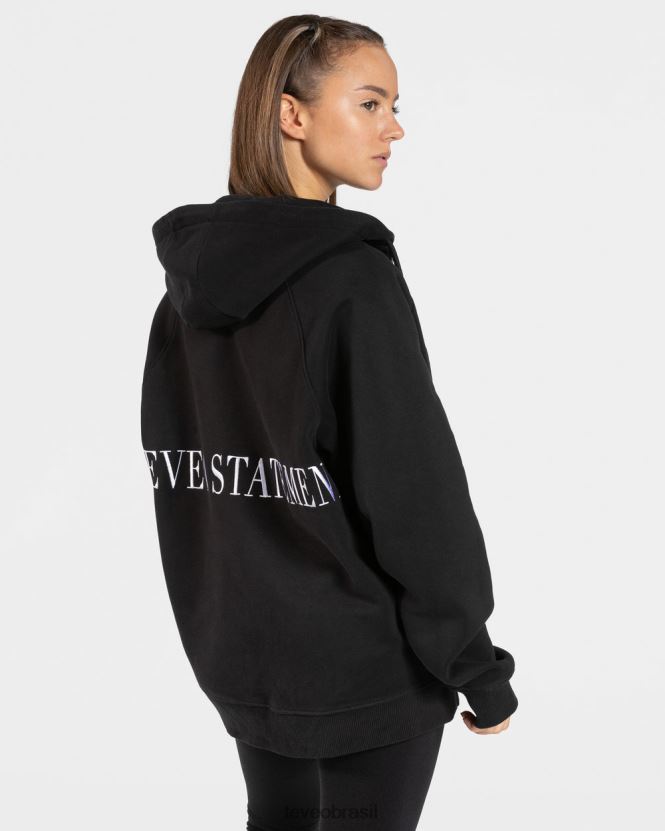 roupas mulheres TEVEO FJ4TZV31 declaração jaqueta oversized preto