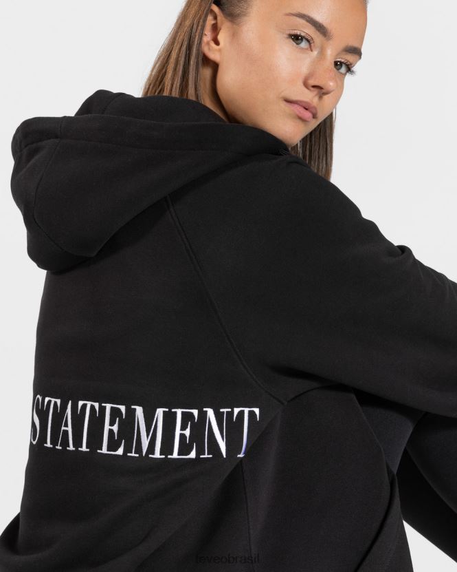 roupas mulheres TEVEO FJ4TZV31 declaração jaqueta oversized preto