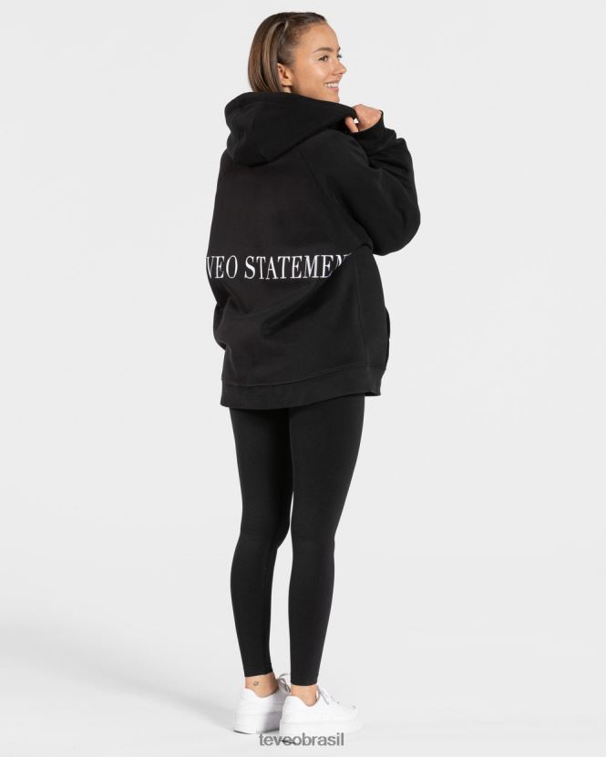roupas mulheres TEVEO FJ4TZV31 declaração jaqueta oversized preto
