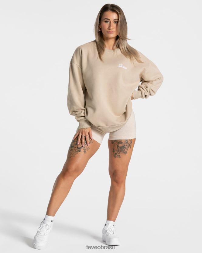 roupas mulheres TEVEO FJ4TZV4 suéter oversized ácido areia
