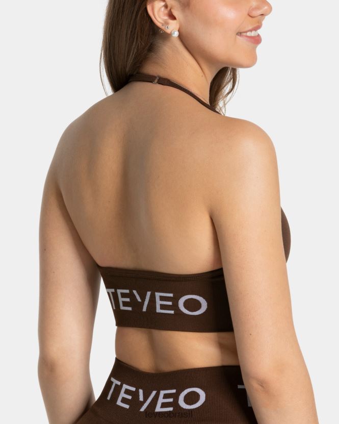 roupas mulheres TEVEO FJ4TZV300 colar de assinatura bh marrom escuro