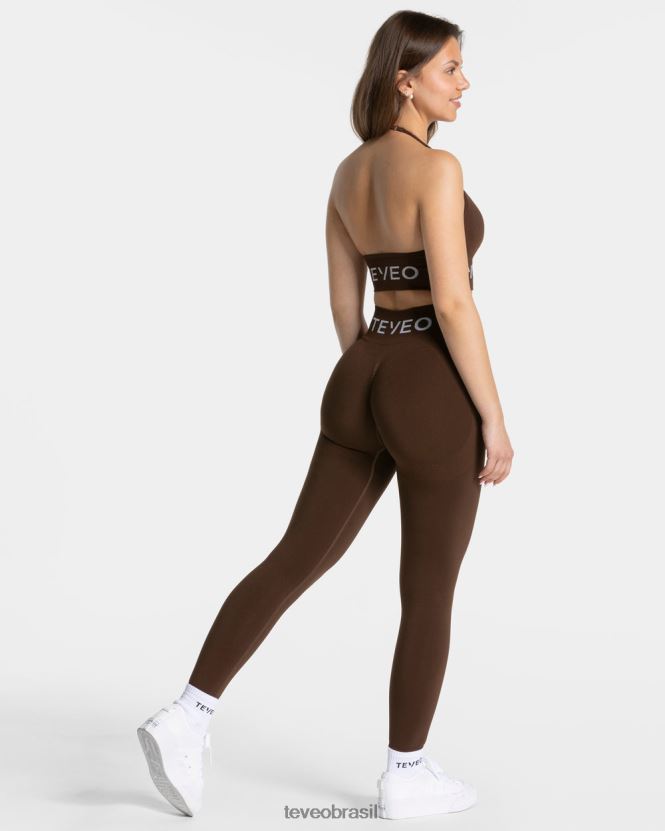 roupas mulheres TEVEO FJ4TZV300 colar de assinatura bh marrom escuro