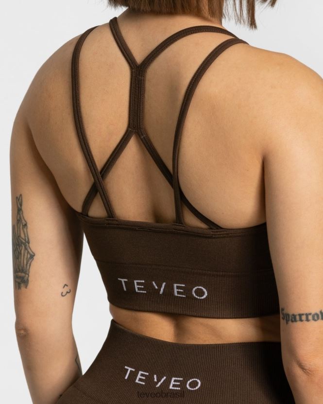 roupas mulheres TEVEO FJ4TZV331 elástico atemporal bh marrom escuro