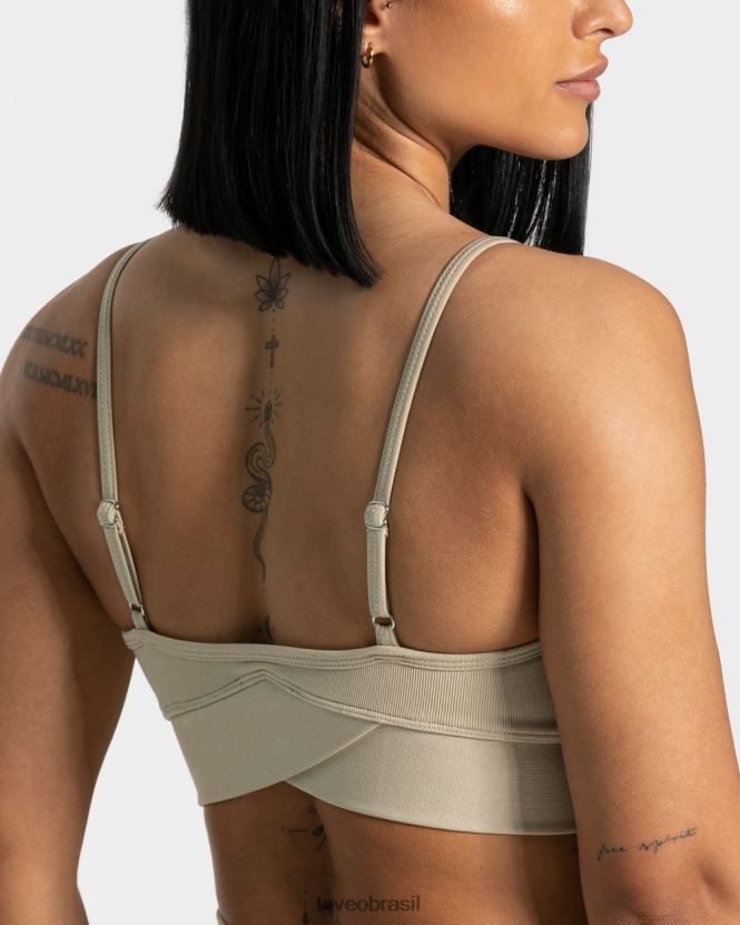 roupas mulheres TEVEO FJ4TZV362 sutiã em formato de V areia