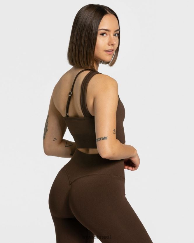 roupas mulheres TEVEO FJ4TZV380 atrevida de um ombro bh marrom
