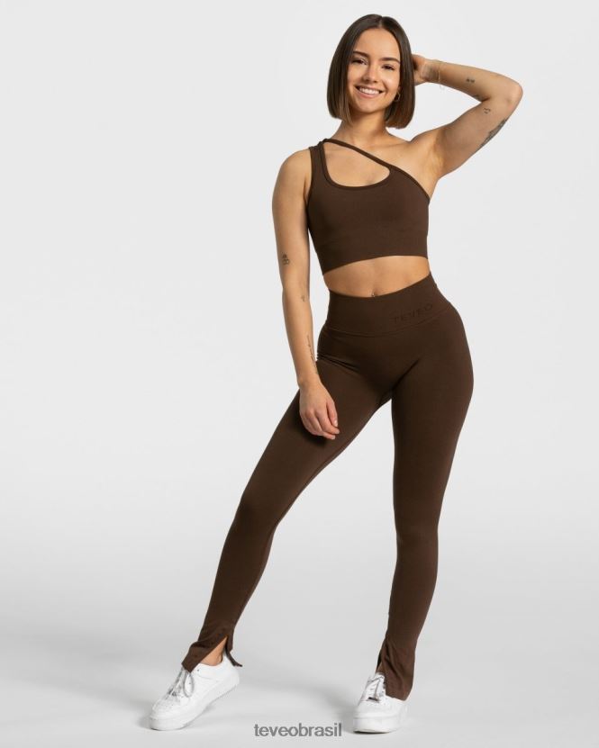 roupas mulheres TEVEO FJ4TZV380 atrevida de um ombro bh marrom