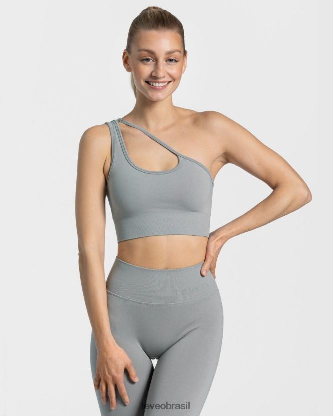 roupas mulheres TEVEO FJ4TZV381 atrevida de um ombro bh aço azul