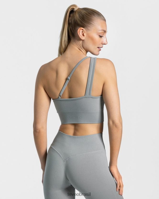 roupas mulheres TEVEO FJ4TZV381 atrevida de um ombro bh aço azul