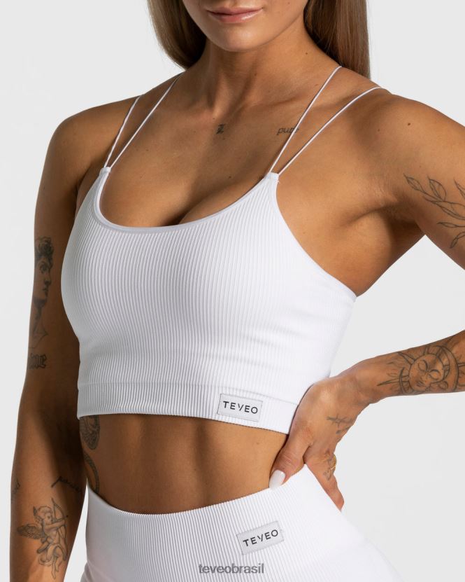 roupas mulheres TEVEO FJ4TZV414 top de alça elegante branco