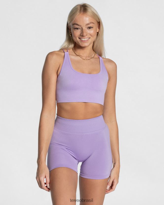 roupas mulheres TEVEO FJ4TZV424 top sem costas para o dia a dia lilás